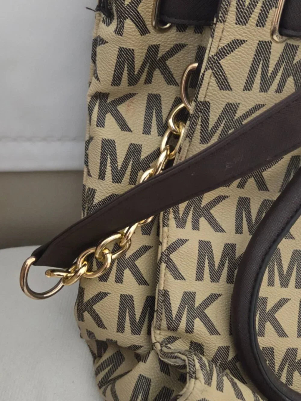 Michael Kors Hamilton Legacy Large Logo Satchel Bag MK Tote